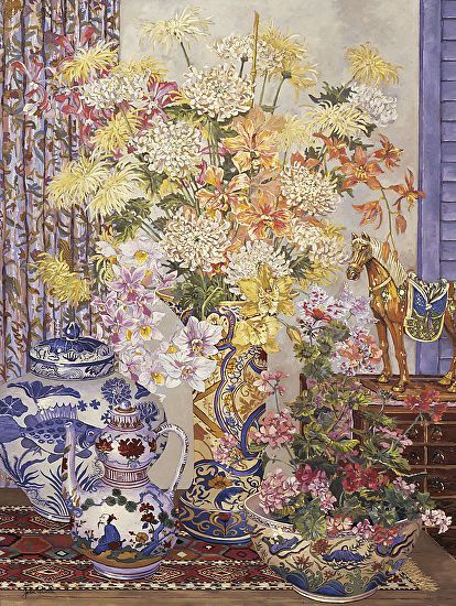 John Powell Hand Signed and Numbered Limited Edition Serigraph on Paper:"Antique Shop"