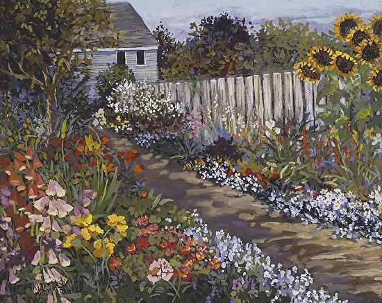 John Powell Hand Signed and Numbered Limited Edition Serigraph on Paper:"Country Path"