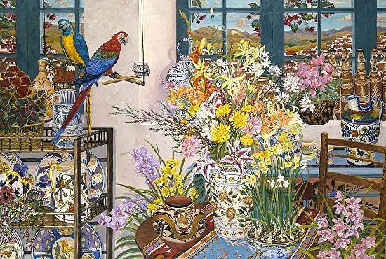 John Powell Hand Signed and Numbered Limited Edition Serigraph on Paper:"Peruvian Whistles"