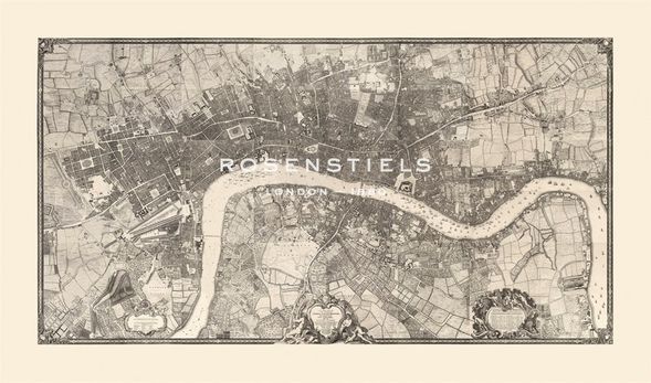 John Rocque Hand Numbered Limited Edition Print on Paper :"Map of London, 1746"