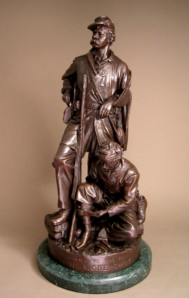 John Rogers Handcrafted Solid Bronze Sculpture:"One More Shot"