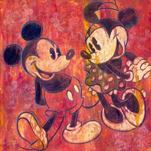 Stephen Fishwick Signed Disney Ltd Ed Gallery Wrap Canvas Giclee:"Drawn Together" 