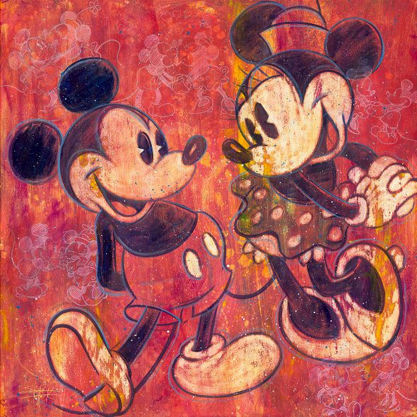 Stephen Fishwick Signed Disney Ltd Ed Gallery Wrap Canvas Giclee:"Drawn Together" 