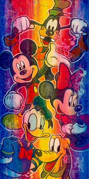 Stephen Fishwick Signed Disney Ltd Ed Gallery Wrap Canvas Giclee:"How Far We've Come"
