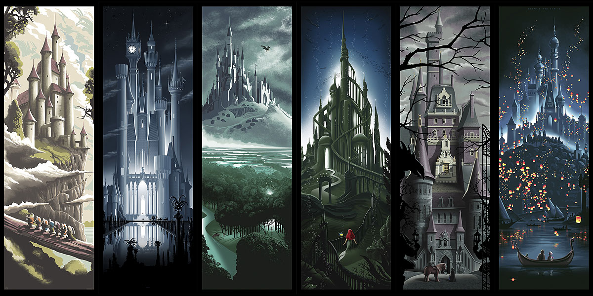 JC Richard Disney Limited Edition Gallery Wrap Canvas Giclee:"A Fairytale Storyline"