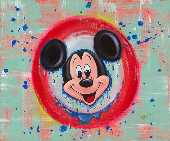 Dom Corona Signed Disney Ltd Ed Gallery Wrap Canvas Giclee:"Mickey Mess Club"