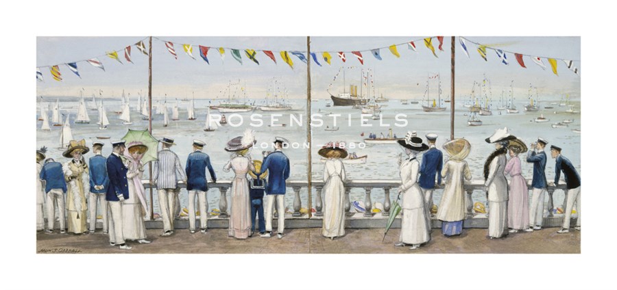 John S Goodall Hand Numbered Limited Edition Print on Paper :"An Edwardian Season - Cowes Regatta"