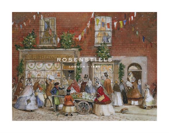 John S Goodall Hand Numbered Limited Edition Print on Paper :"Vegetable Vendor"