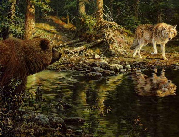 John Seerey-Lester Limited Edition Print: "Evening Encounter"