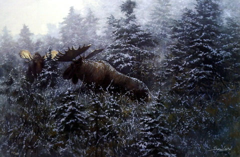 John Seerey-Lester Print-Signed and Numbered:"The Suitors- Challenge in the Mist"