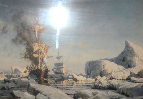 JOHN STOBART 26X19 Secondary Market Art: "ARCTIC WHALING"