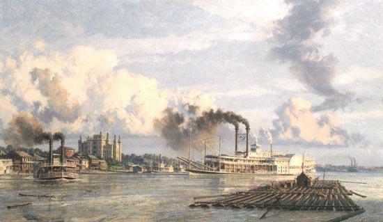 JOHN STOBART 30X18 Secondary Market Art: "BATON ROUGE 1881"