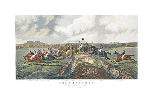 John Sturgess Hand Numbered Limited Edition Print on Paper :"The Double, Punchestown"