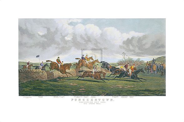 John Sturgess Hand Numbered Limited Edition Print on Paper :"The Stone Wall, Punchestown"