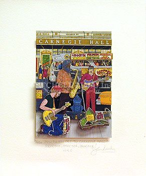John Suchy Limited Edition Mixed Media:"How Do You Get To Carnegie Hall?"
