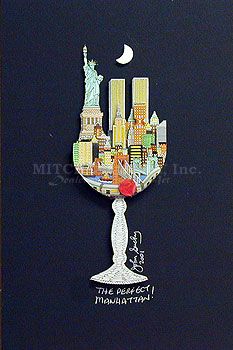 John Suchy Limited Edition Mixed Media (Lg) :"The Perfect Manhattan!"