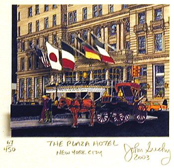John Suchy Limited Edition Mixed Media:"The Plaza Hotel"