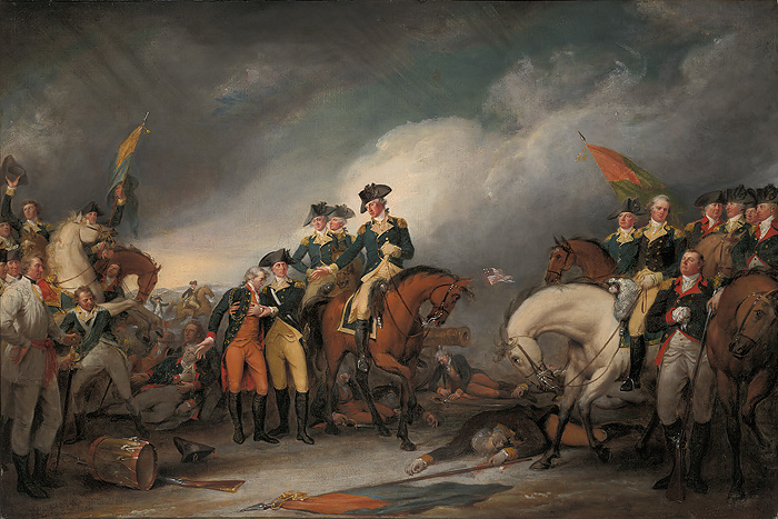 John Trumbull Fine Art Canvas Giclee:"The Capture of the Hessians at Trenton, December 26, 1776"