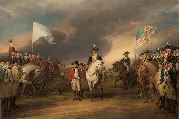 John Trumbull Fine Art Canvas Giclee:"The Surrender of Lord Cornwallis at Yorktown"