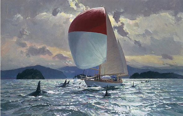 Christopher Blossom Artist Proof Limited Edition Print:"Traveling in Company"