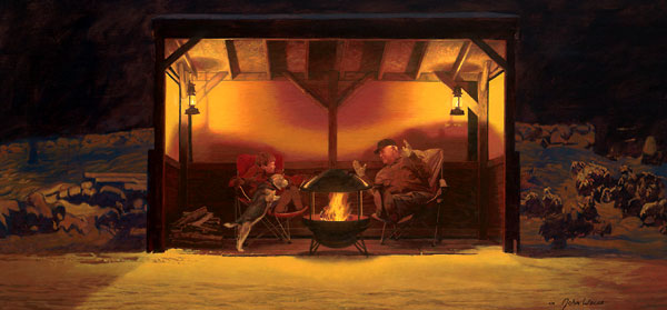 John Weiss Handsigned & Numbered Limited Edition Canvas:"A Big Fish Story"