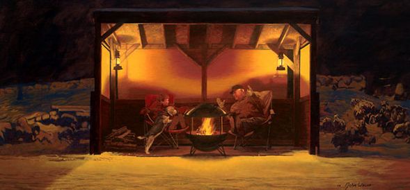 John Weiss Handsigned & Numbered Limited Edition Canvas:"A Big Fish Story"