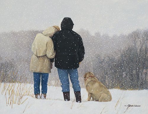 John Weiss Handsigned & Numbered Limited Edition Canvas:"Tender Moments"