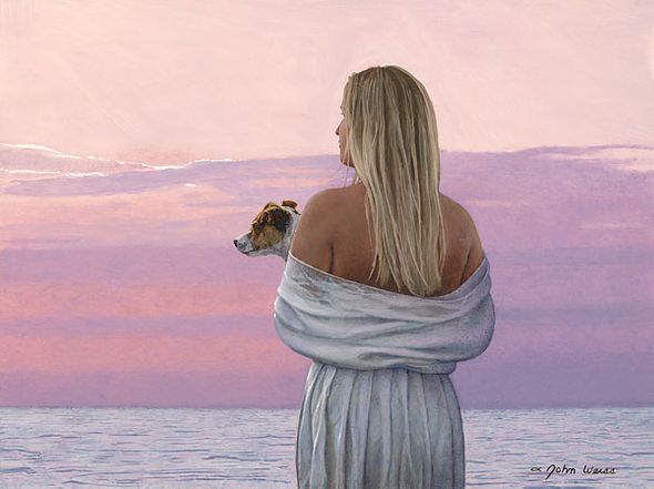 John Weiss Limited Edition Fine Art SmallWorks&trade; Gicl&eacute;e Canvas: "Last Light"