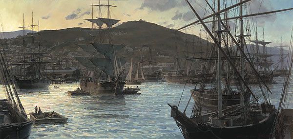 Christopher Blossom Artist Remarque Limited Edition Print:"Gold Rush Twilight"