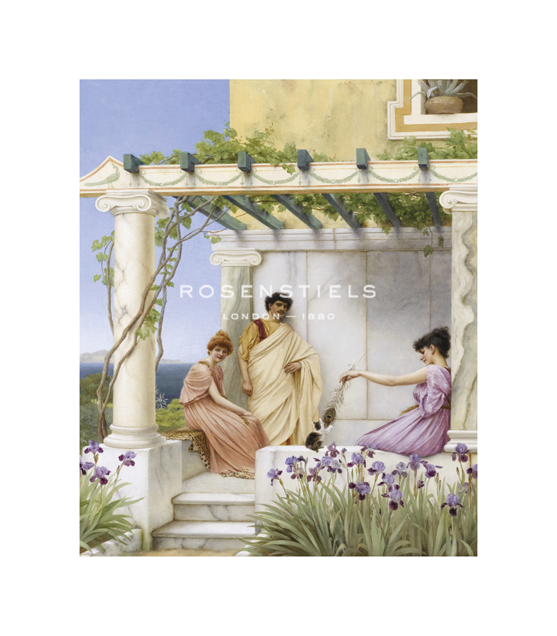 John William Godward Hand Numbered Limited Edition Print on Paper :"Playtime"