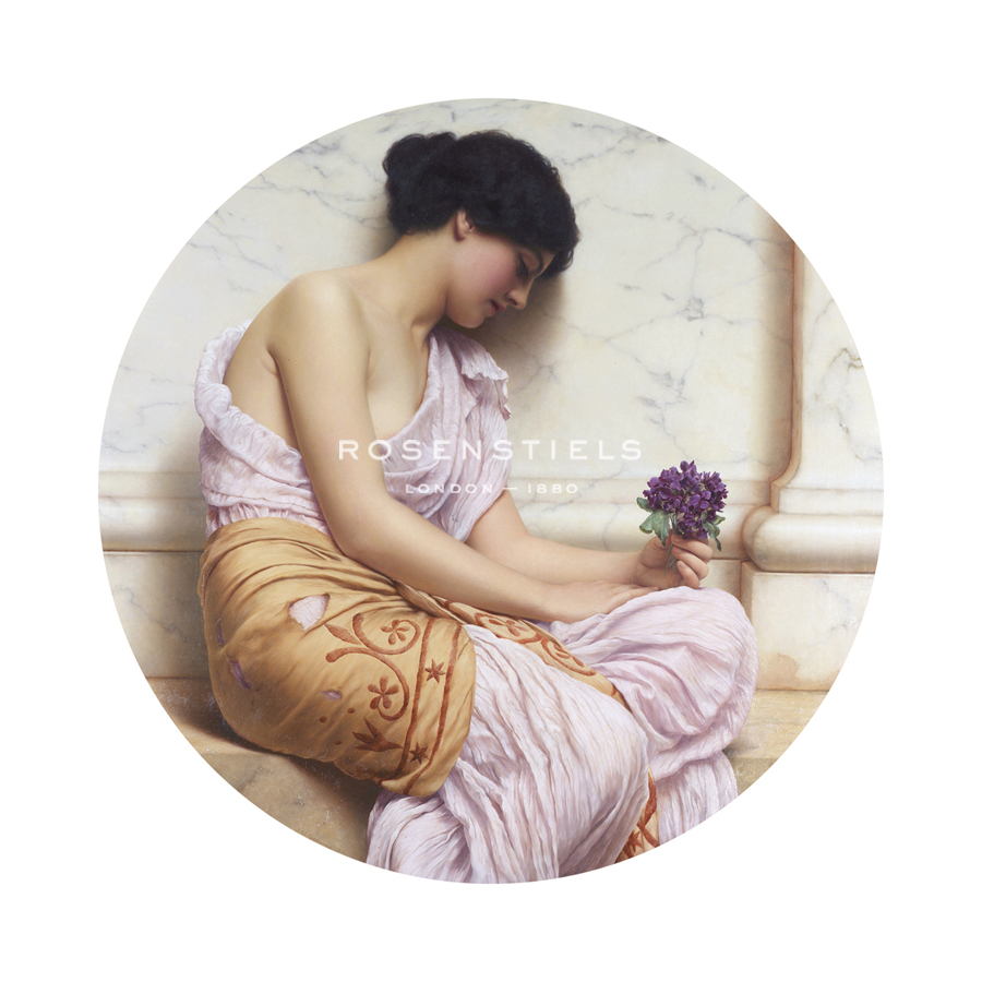 John William Godward Hand Numbered Limited Edition Print on Paper :"Violets, Sweet Violets"