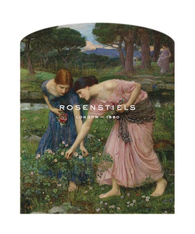 John William Waterhouse Hand Numbered Limited Edition Print on Paper :"Gather Ye Rosebuds While Ye May, 1909"