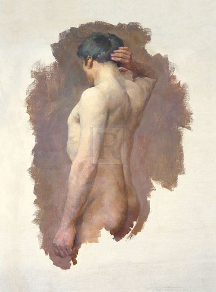 John William Whiteley Hand Numbered Limited Edition Print on Paper :"Male Nude"