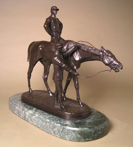John Willis Good Handcrafted Solid Bronze Sculpture:"Jockey and Groom" John Willis Good Handcrafted Solid Bronze Sculpture:"Jockey and Groom"