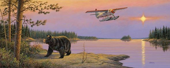 John Wilson Hand Signed & Number Limited Edition Print:"North County-Black Bear"