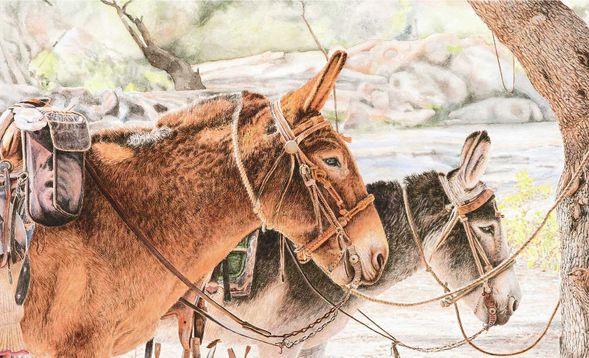 Jon Crane Hand Signed and Numbered Artist Proof Giclee Print on Paper:"Dos Amigos"