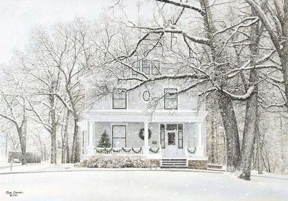 Jon Crane Hand Signed and Numbered Limited Edition Giclee Print on Paper:"D. C. Booth Home"