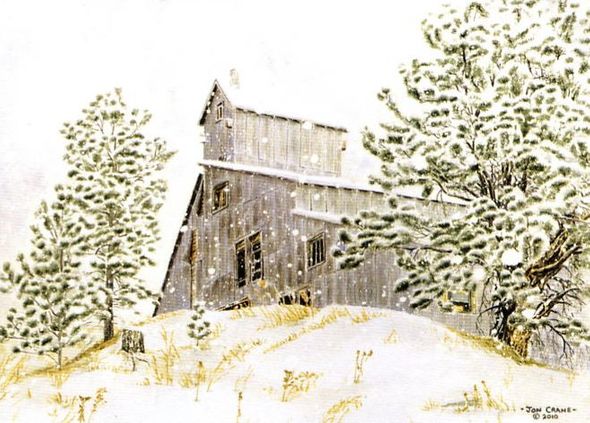 Jon Crane Hand Signed and Numbered Limited Edition Giclee Print on Paper:"Rustic Reminder"