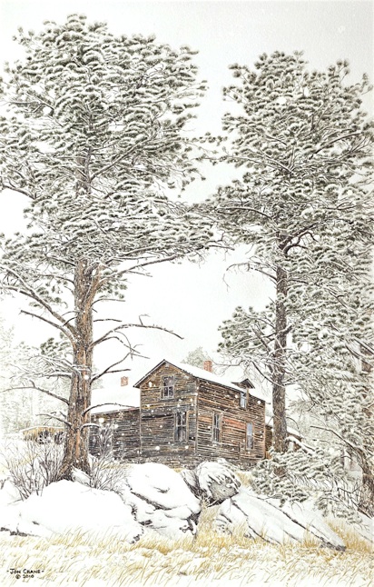 Jon Crane Hand Signed and Numbered Limited Edition Giclee Print on Paper:"Sentinels"