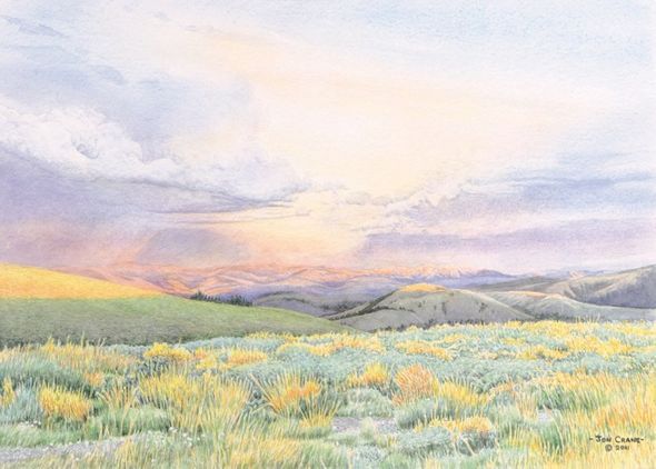 Jon Crane Hand Signed and Numbered Limited Edition Giclee Print on Paper:"Storm on the Great Divide"