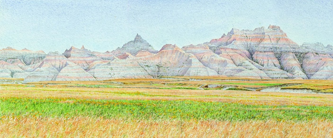 Jon Crane Hand Signed and Numbered Oversize Artist Proof Giclee Print on Paper:"Forever Wild - The Badlands"