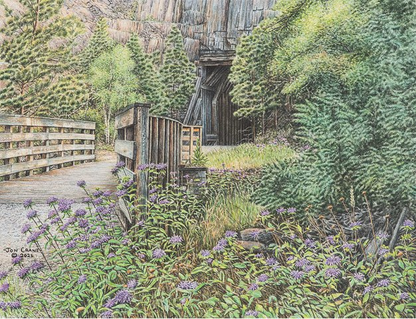 Jon Crane Hand-signed Limited Edition Artist Proof Print:"Tunnel Creek Crossing"