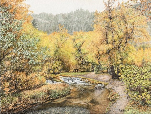 Jon Crane Hand-signed Limited Edition Artist Proof Print:"Above the Falls"