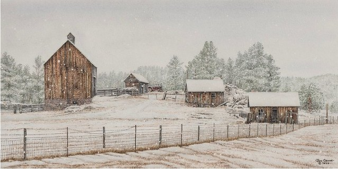 Jon Crane Hand-signed Limited Edition Print:"Kirk Homestead 1894"