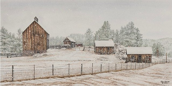 Jon Crane Hand-signed Limited Edition Print:"Kirk Homestead 1894"
