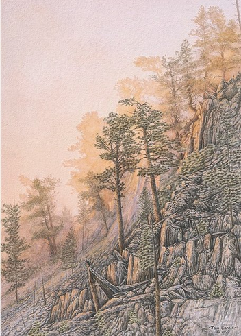 Jon Crane Hand-signed Limited Edition Artist Proof Print:"Mists of Gold 