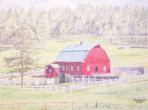 Jon Crane Handsigned & Numbered Limited Edition Giclee on Paper: "A Black Hills Gem"