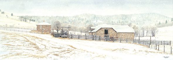 Jon Crane Handsigned & Numbered Limited Edition Giclee on Paper:"Anderson Ranch"