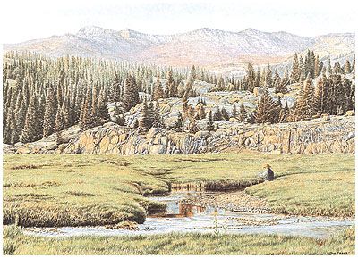 Jon Crane Handsigned & Numbered Limited Edition Giclee on Paper:"Catch & Release"