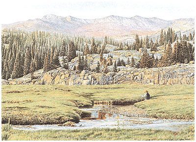 Jon Crane Handsigned & Numbered Limited Edition Giclee on Paper:"Catch & Release"